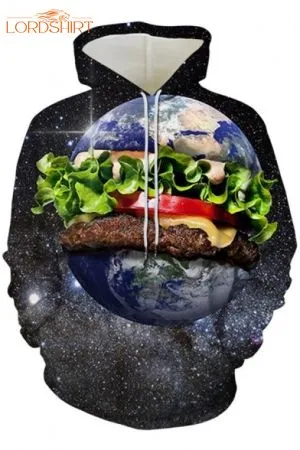 Galaxy Earth Hamburger 3d All Over Print