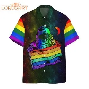 Gay Pride Astronaut Hawaiian Shirt