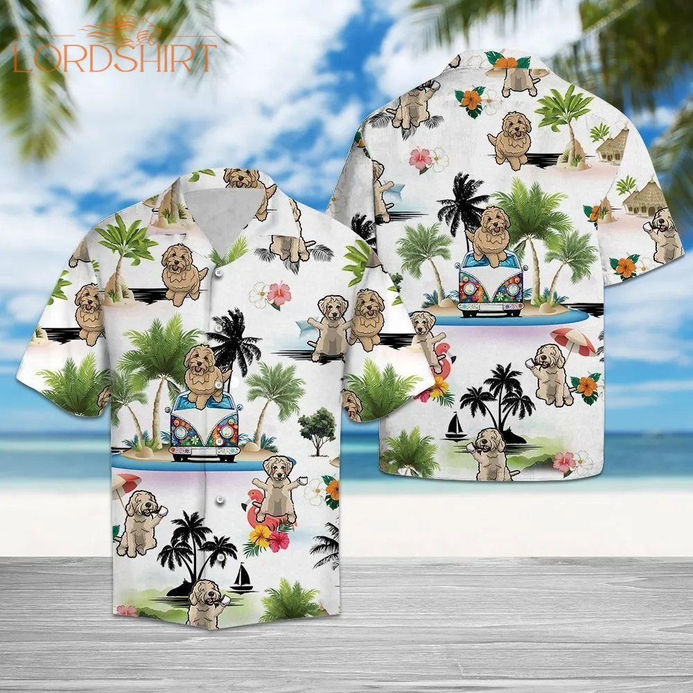 Goldendoodle Vacation Multicolor Hawaiian Shirt