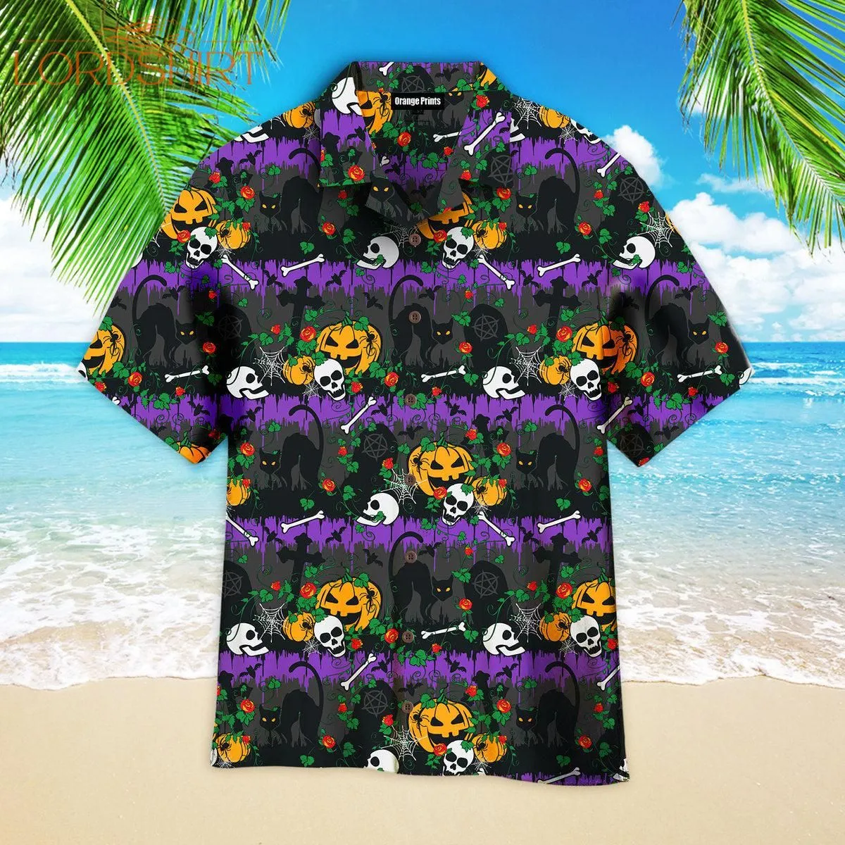 Gothic Halloween Graveyard Scary Holiday Hawaiian Shirt