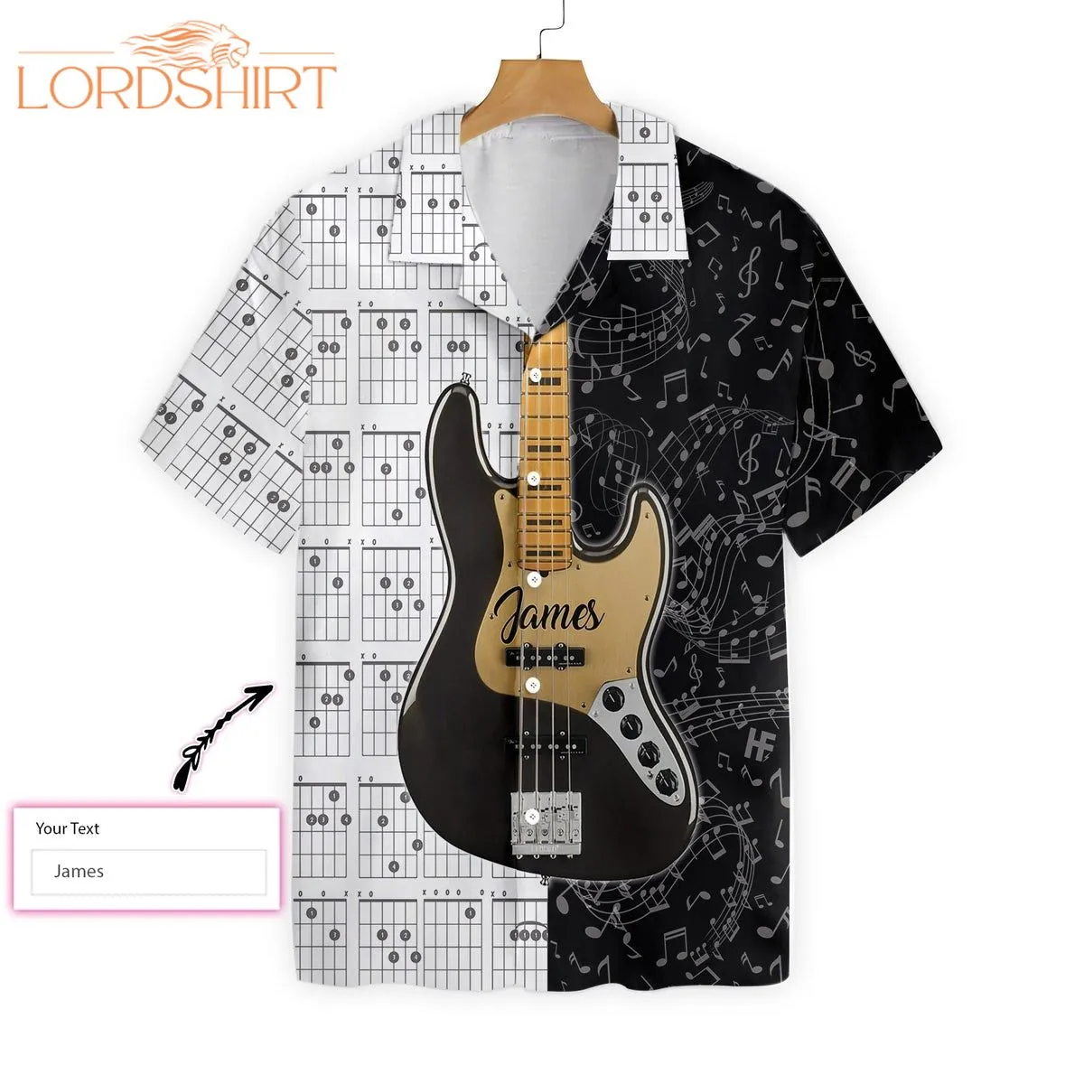 Guitar Custom Name Hawaiian Shirt