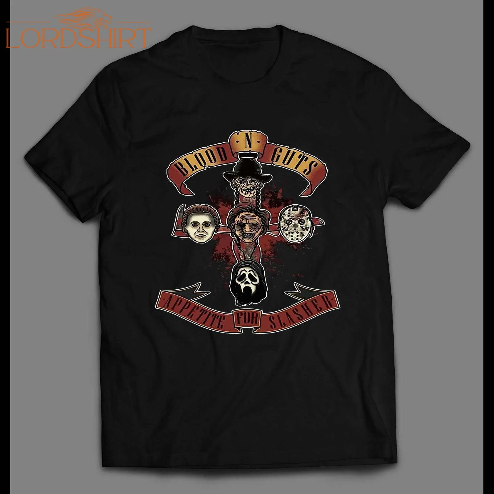 Halloween Blood N Guts Rock Band Parody Shirt