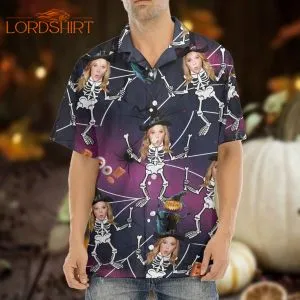 Halloween Ghosts Custom Photo Hawaiian Shirt