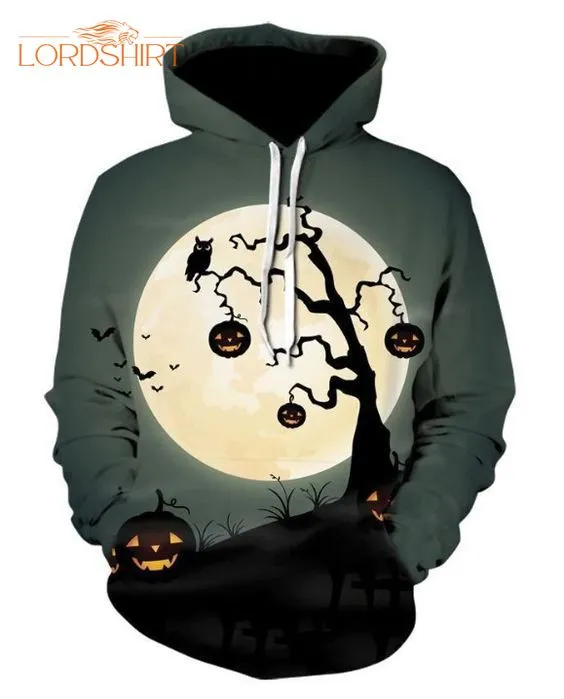 Halloween Moon Creepy Tree 3d All Over Print