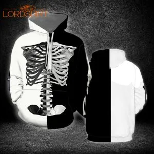 Halloween Skeleton Black White 3d All Over Print