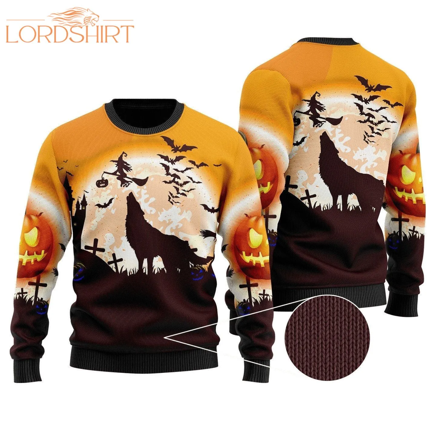 Halloween Wolf Ugly Christmas Sweater