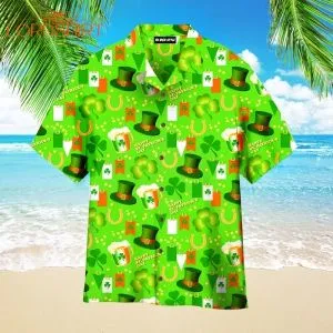 Happy St Patricks Day Pattern Aloha Hawaiian Shirt