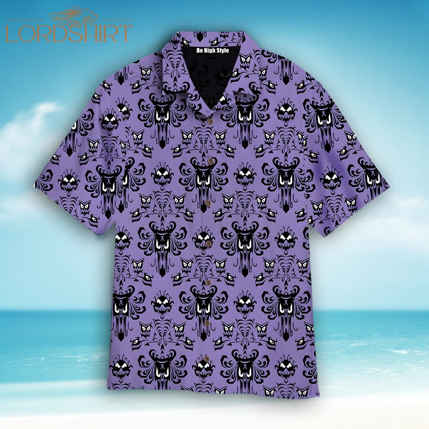 Haunted Mansion Pattern Halloween Hawaiian Shirt