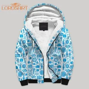 Heave Equipment Lover Fleece Zip Hoodie All Over Print