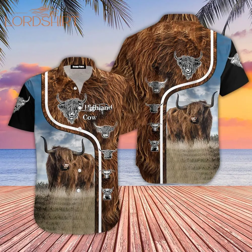 Highland Cattle Cow Hawaiian Shirt