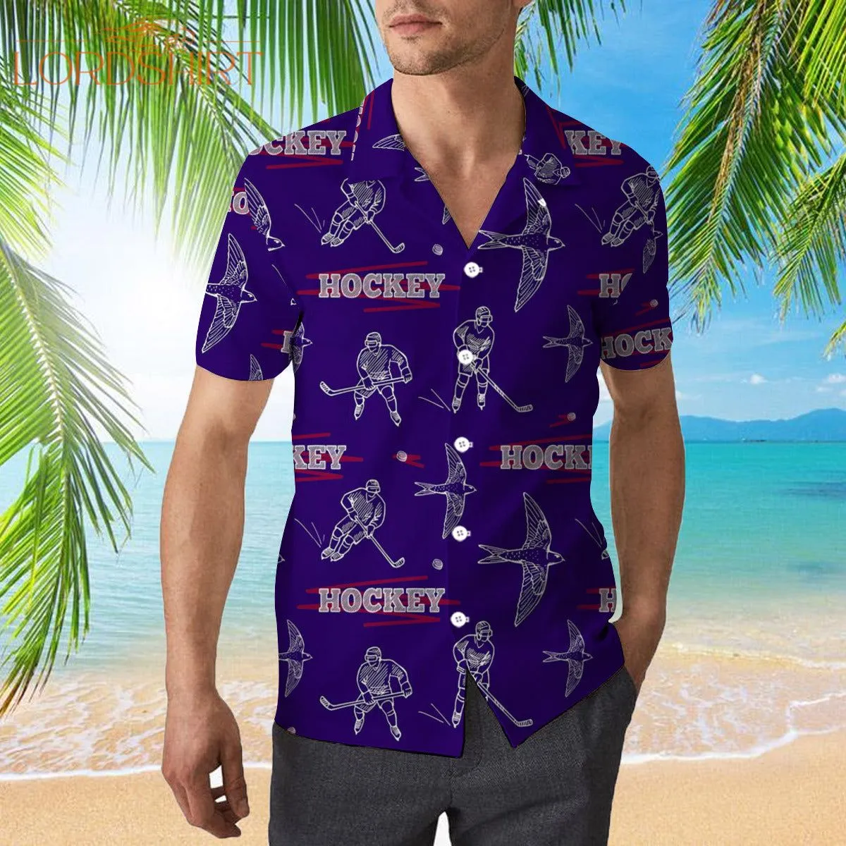 Hockey Players During The Game Hawaiian Shirt