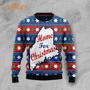 Home For Christmas Maine Ugly Christmas Sweater