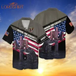 Honor The Fallen Us Veteran Hawaiian Shirt