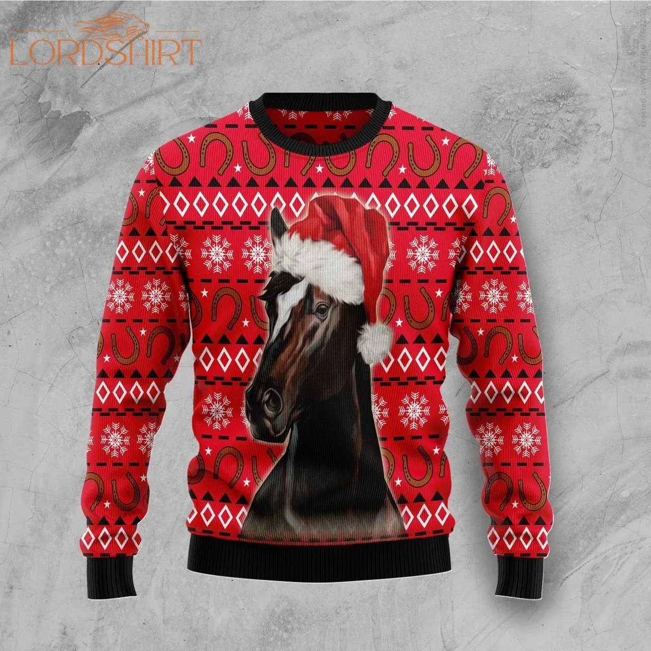 Horse Christmas Pattern Ugly Christmas Sweater