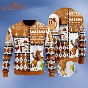 Horse Cowboy Merry Christmas Ugly Christmas Sweater