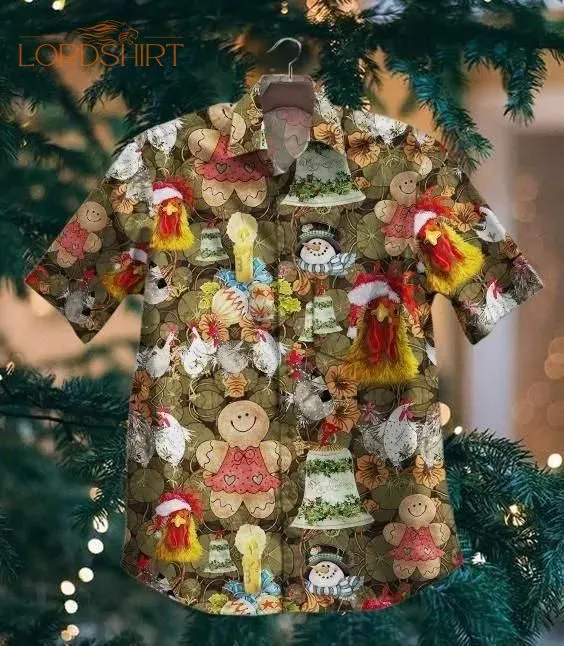 Hot Chicken Christmas Hawaiian Shirt