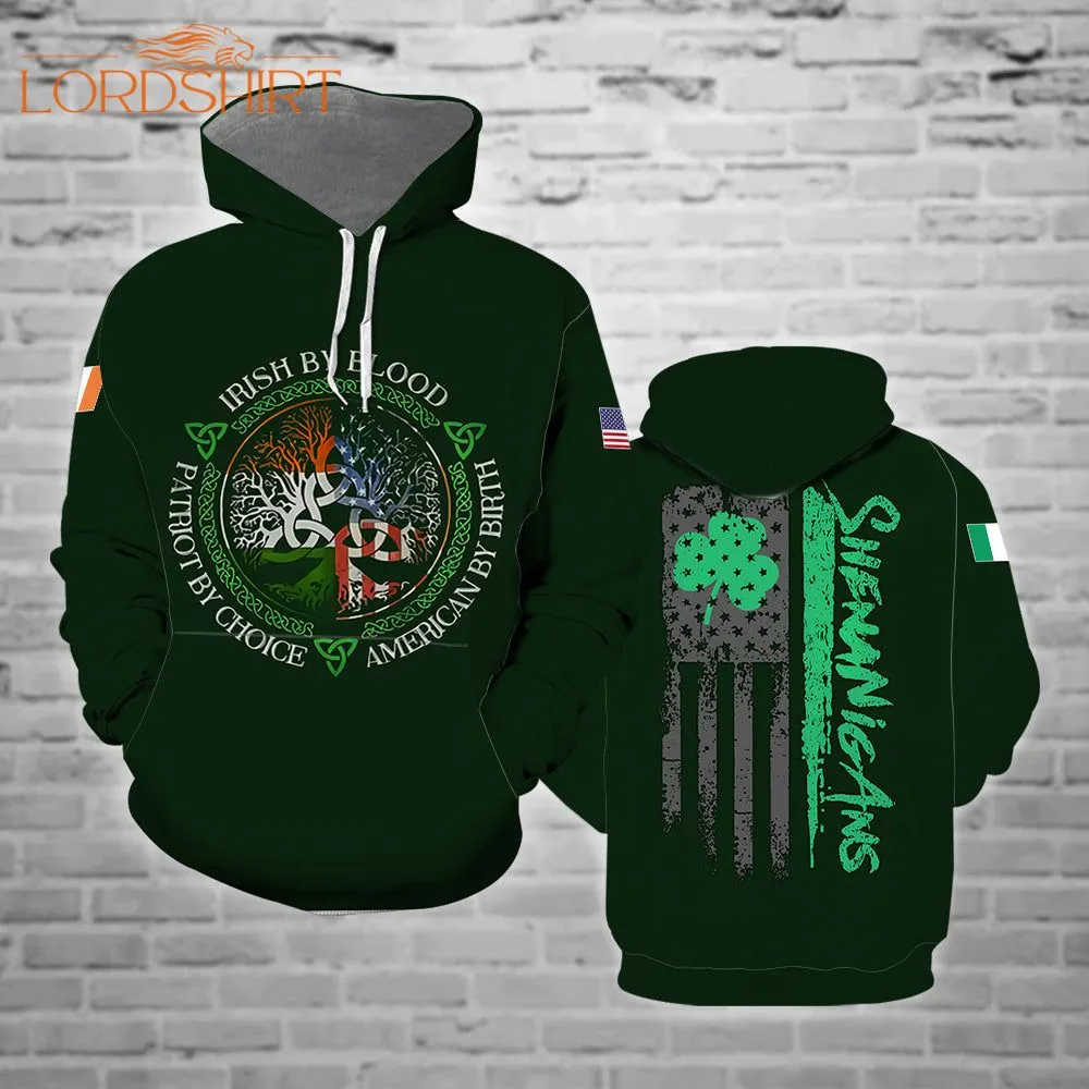 Irish St.patrick Day By Blood Patriot By Choice American 3d All Over Print