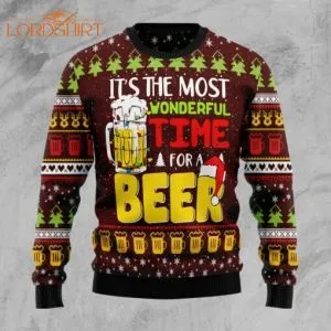 Its The Most Wonderful Time For A Beer Ugly Christmas Sweater