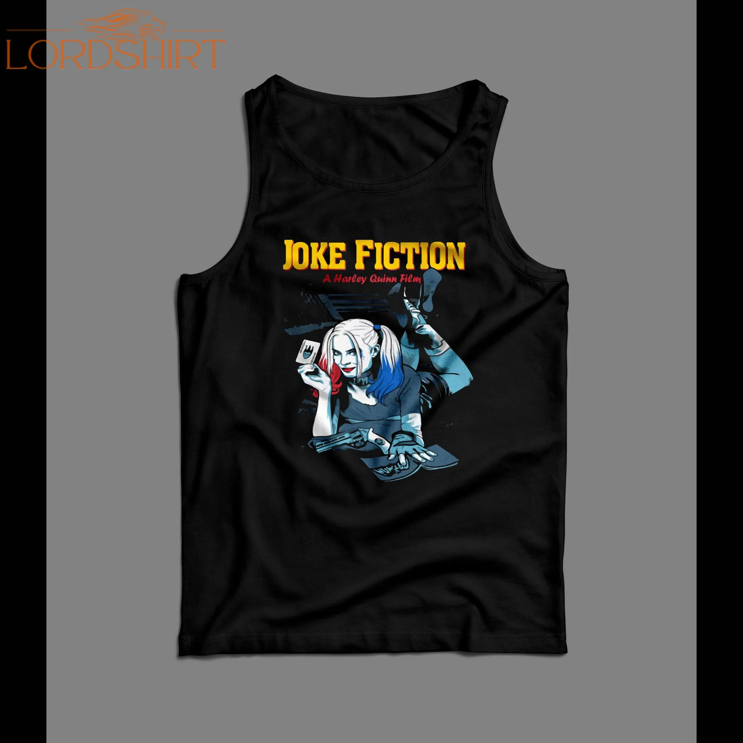 Joke Fiction Harley Quinn Pulp Fiction Parody Art Tank Top