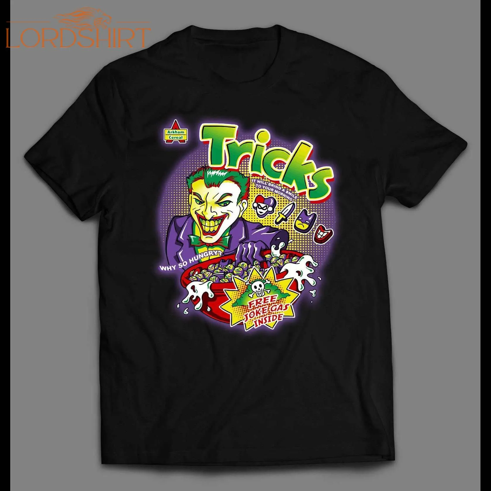 Joker Tricks Cereal Parody Art Shirt