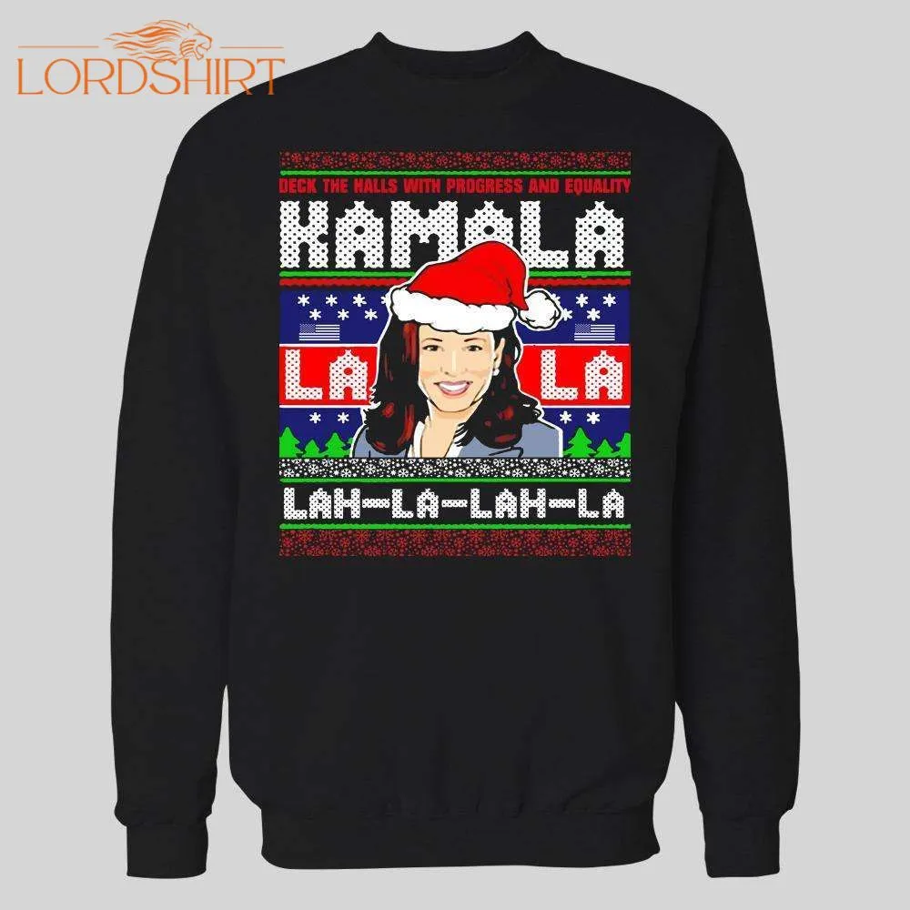 Kamala Lah-la-lah-la Harris Christmas Pattern Holiday Hoodie / Sweatshirt