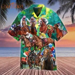 Kentucky Derby Horse Racing Aloha Hawaiian Shirt