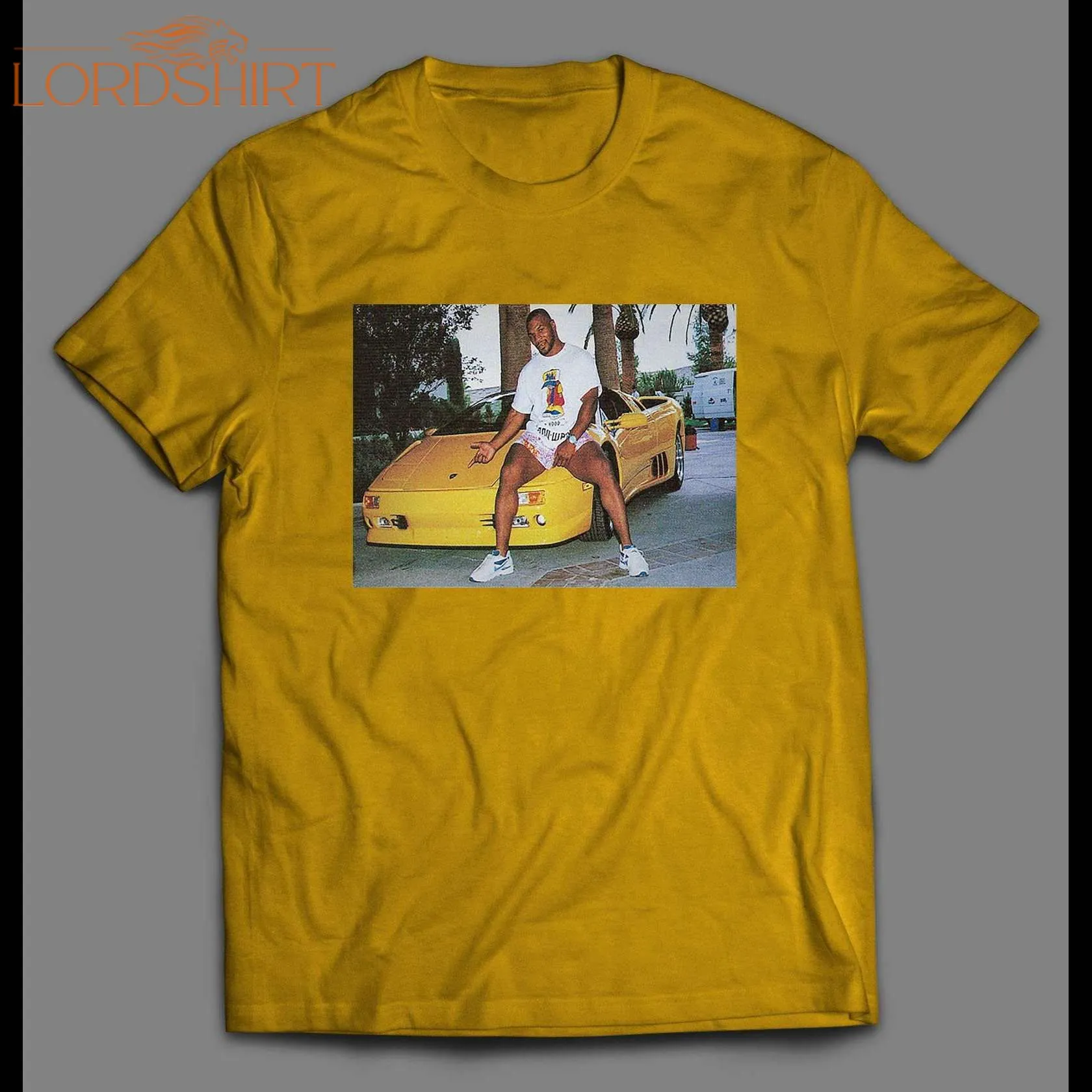 Kid Dynamite Champ Boxer Sitting On Lamborghini Print On Shirt