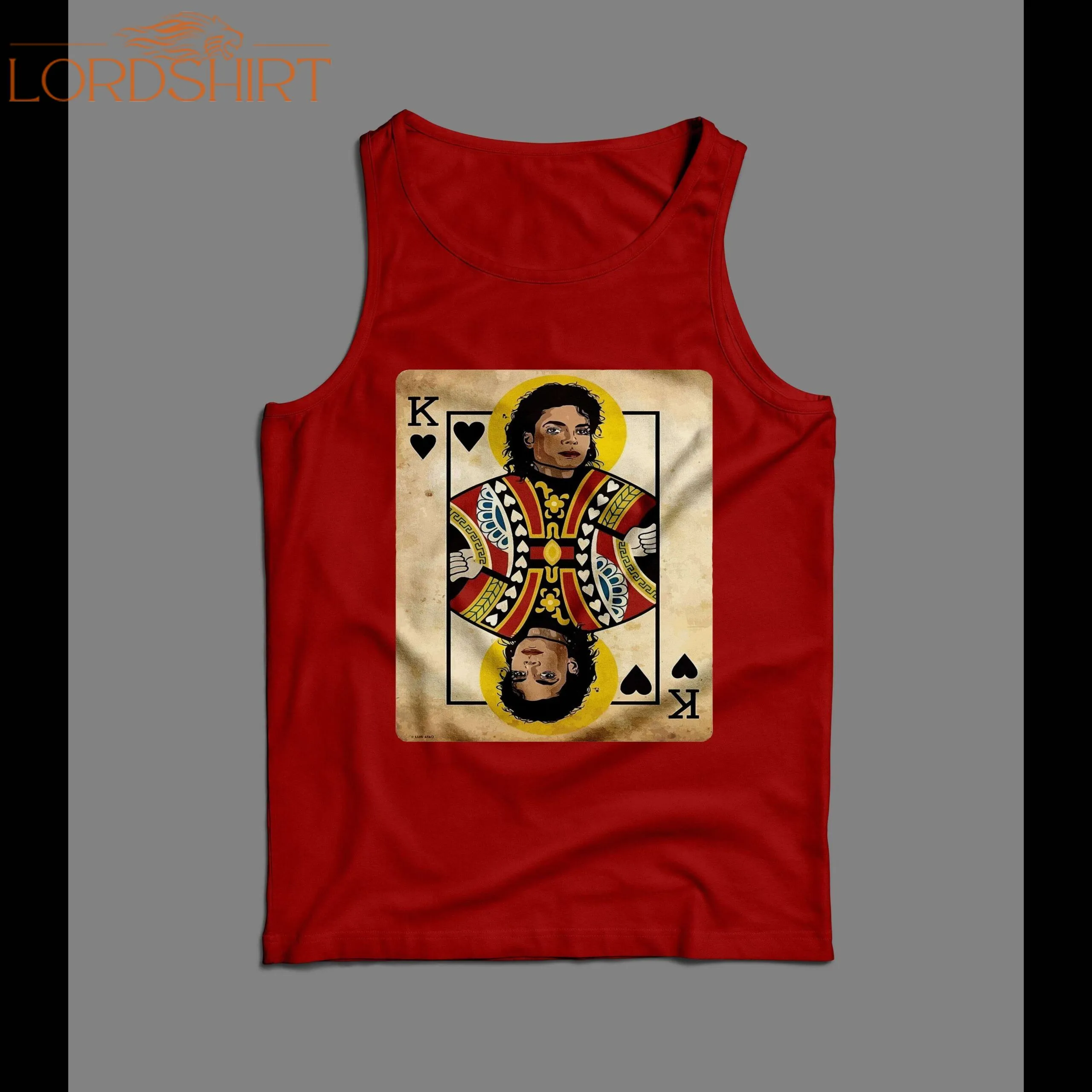 King Of Pop Michael Jackson Playing Card Men's Tank Top