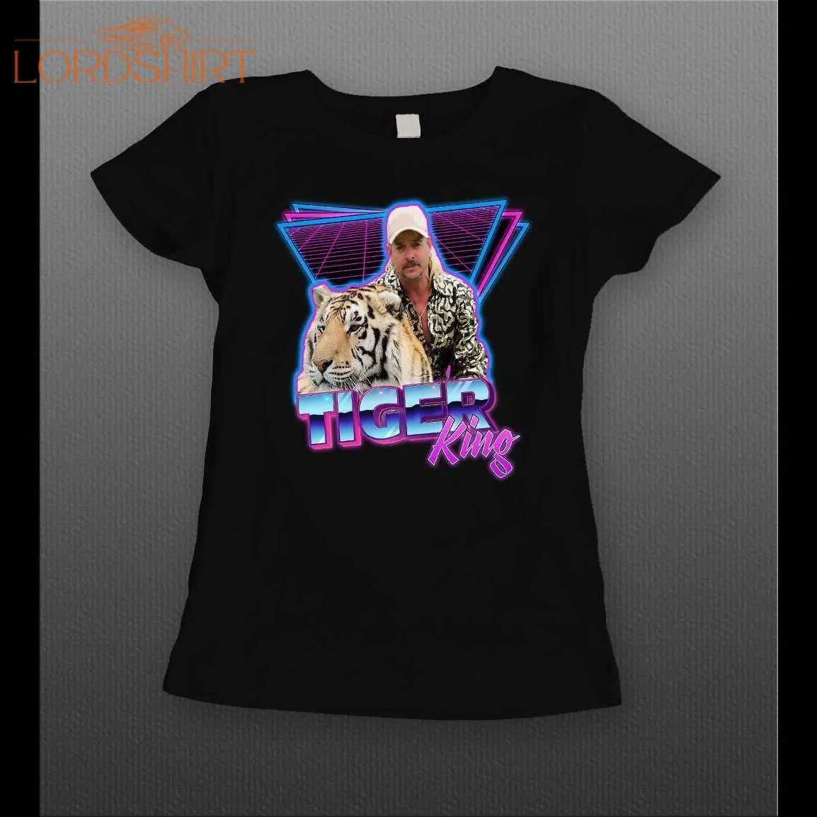 Ladies Style Retro Joe Exotic The Tiger King 1980s Style Art Shirt