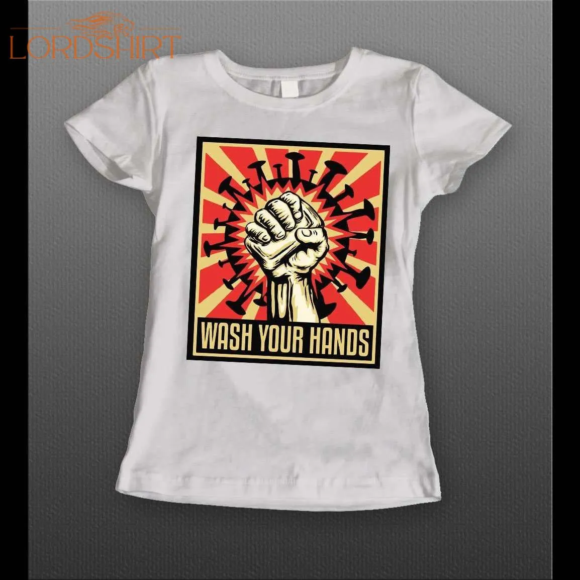 Ladies Style Wash Your Hands Pop Art Poster Social Distancing Shirt