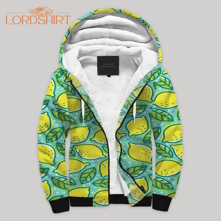 Lemon Blanket Fleece Zip Hoodie All Over Print