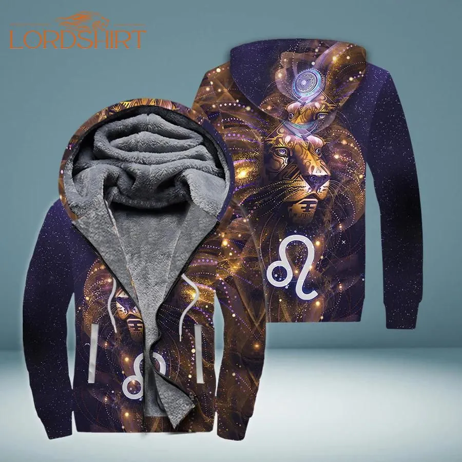 Leo Fleece Zip Hoodie All Over Print