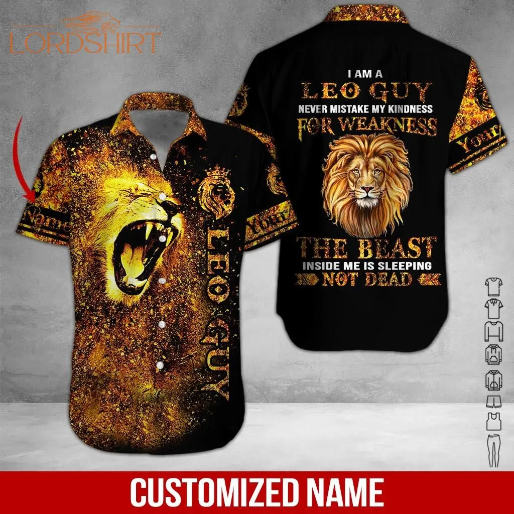 Leo Guy Custom Name Hawaiian Shirt