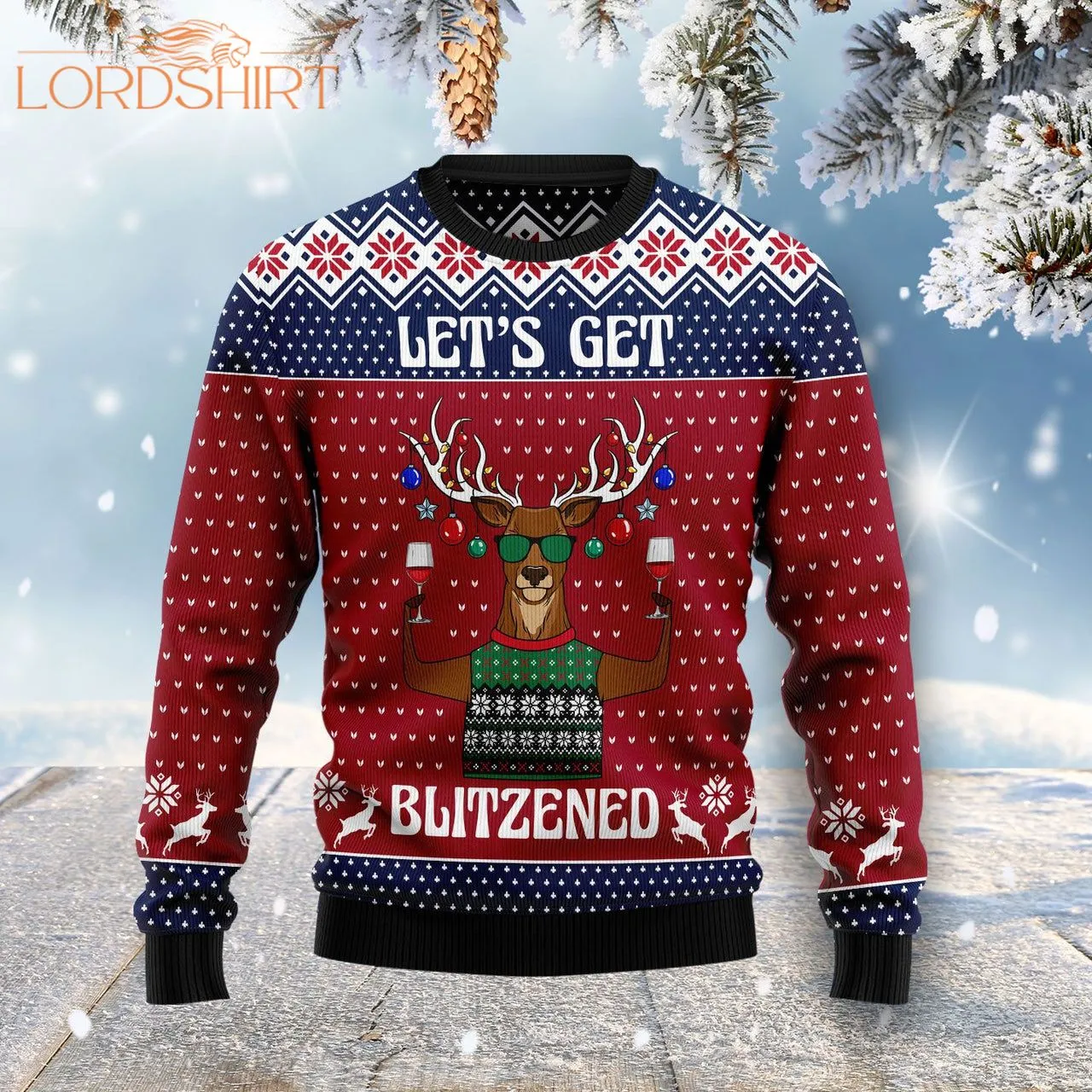 Lets Get Slouchy Ugly Christmas Sweater