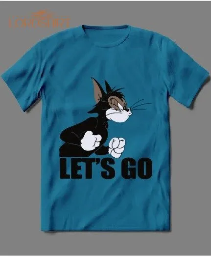 Lets Go Tom Cat Cartoon Parody Shirt