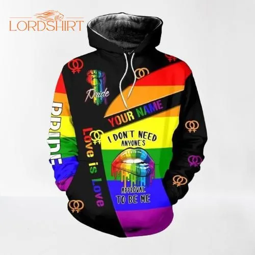 Lgbt Pride Sexy Lips Custom Name 3d All Over Print