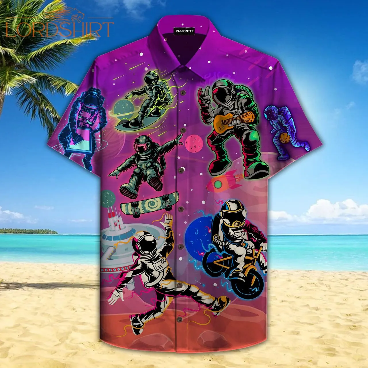 Life Of Astronauts In Space Hawaiian Shirt