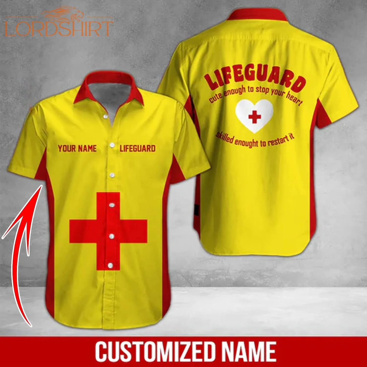 Lifeguard Custom Name And Department Hawaiian Shirt