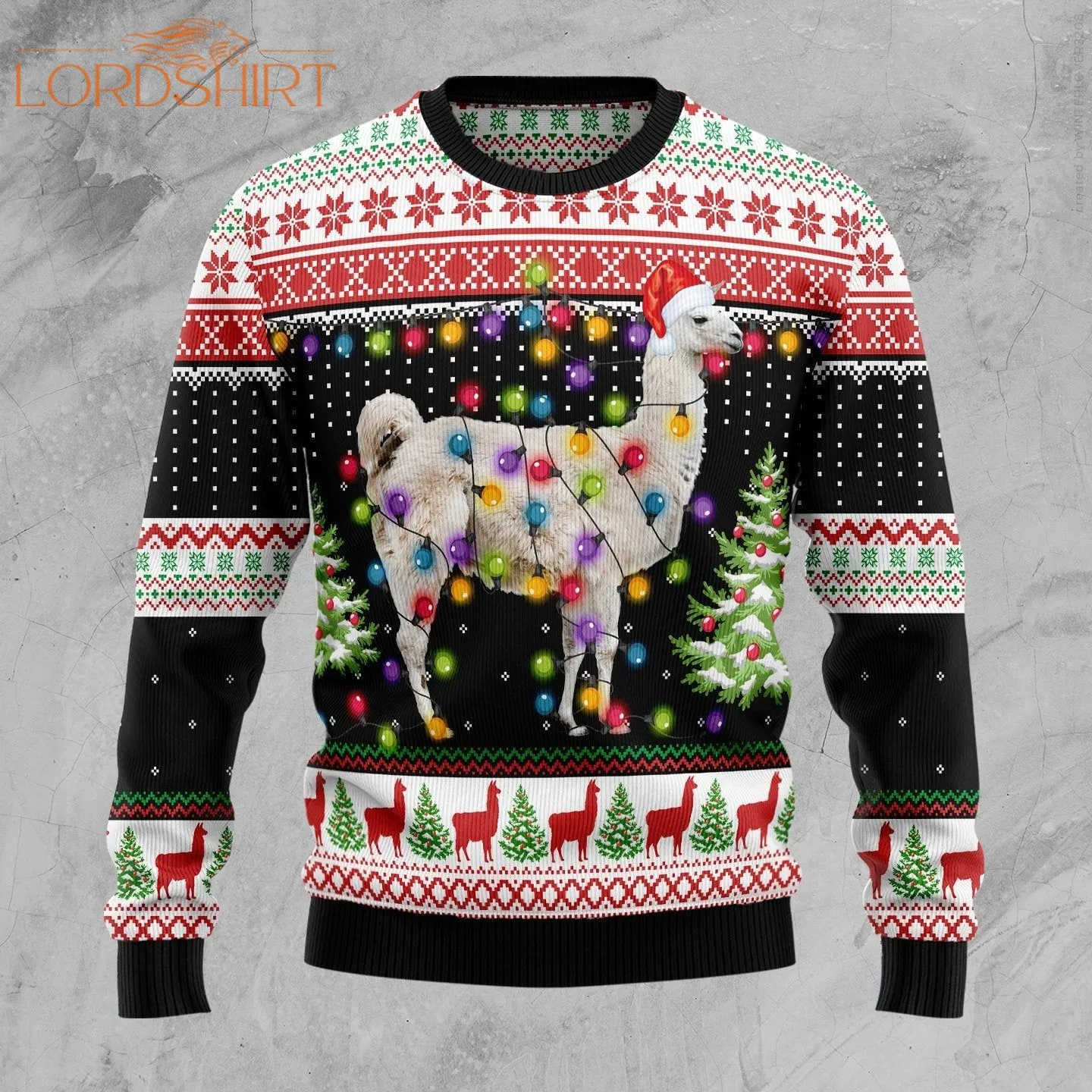 Llama Hit That Merry X-mas Ugly Christmas Sweater