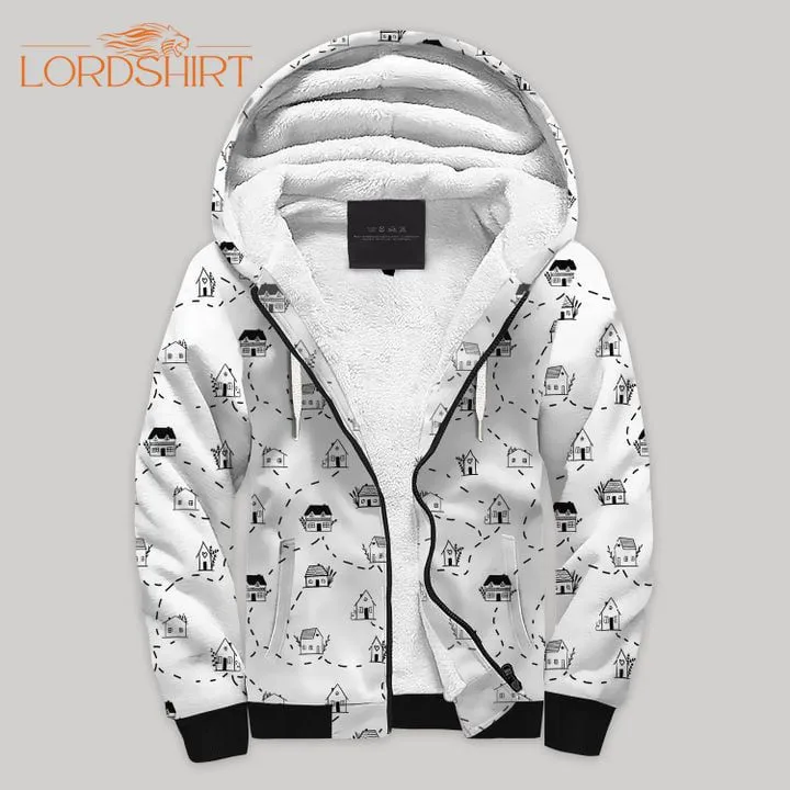 Lodge Map Fleece Zip Hoodie All Over Print