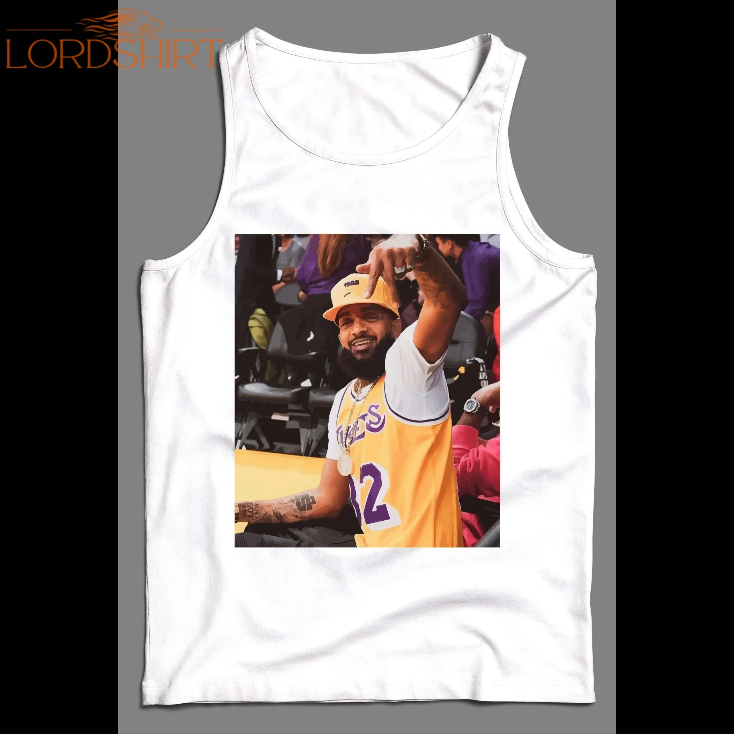 Los Angeles Nipsey Front Row Game Seats High Quality Men's Tank Top