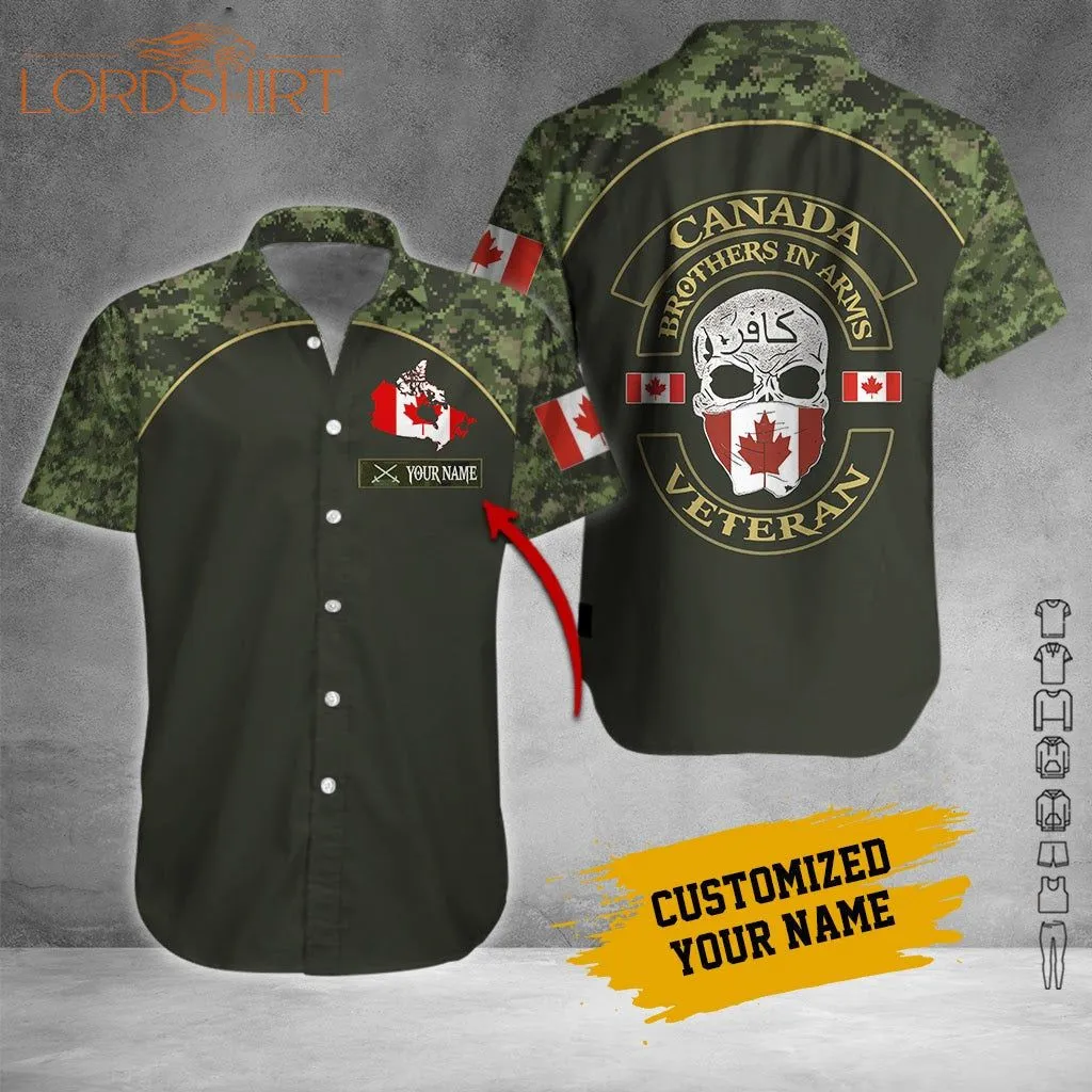 Love Canadian Armed Forces Caf Custom Name Hawaiian Shirt