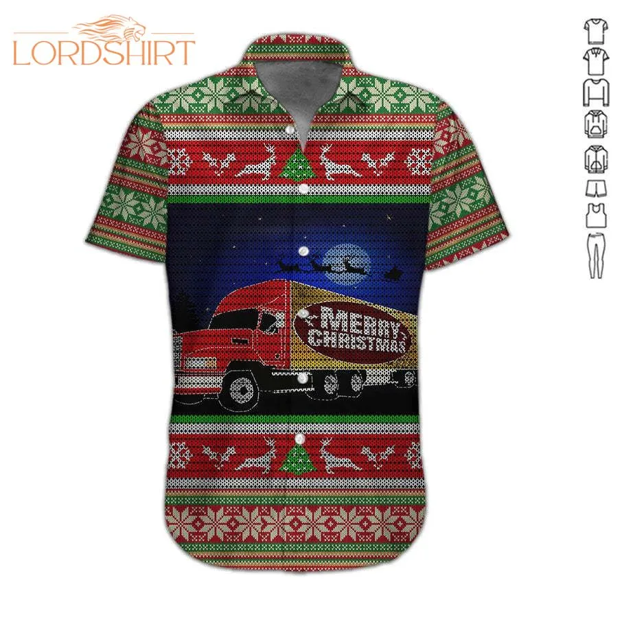 Love Christmas Truck Hawaiian Shirt