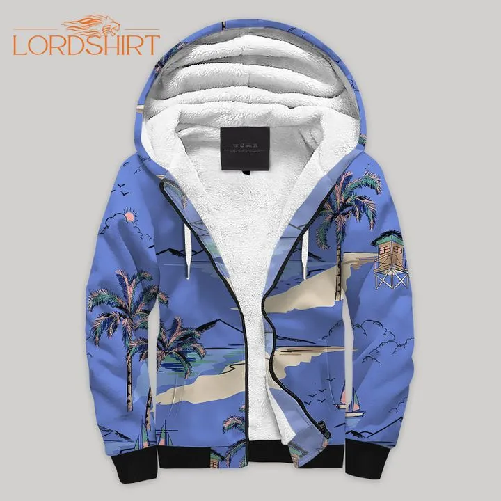 Love Hawaii Blanket Fleece Zip Hoodie All Over Print