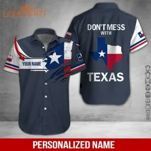 Love Texas Custom Name Hawaiian Shirt