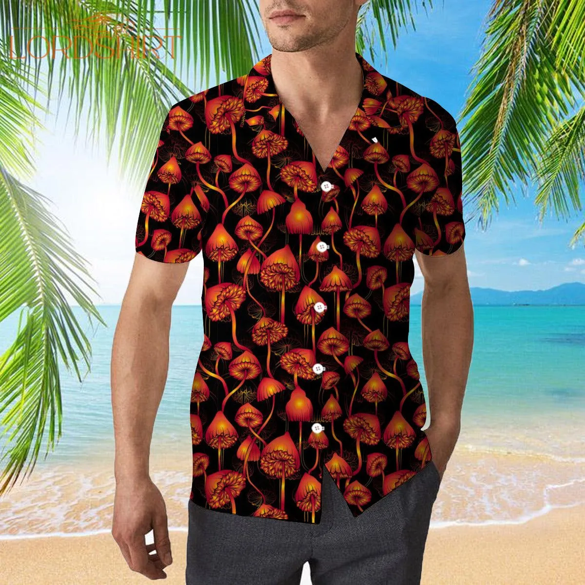 Magic Glowing Mushroom Hawaiian Shirt