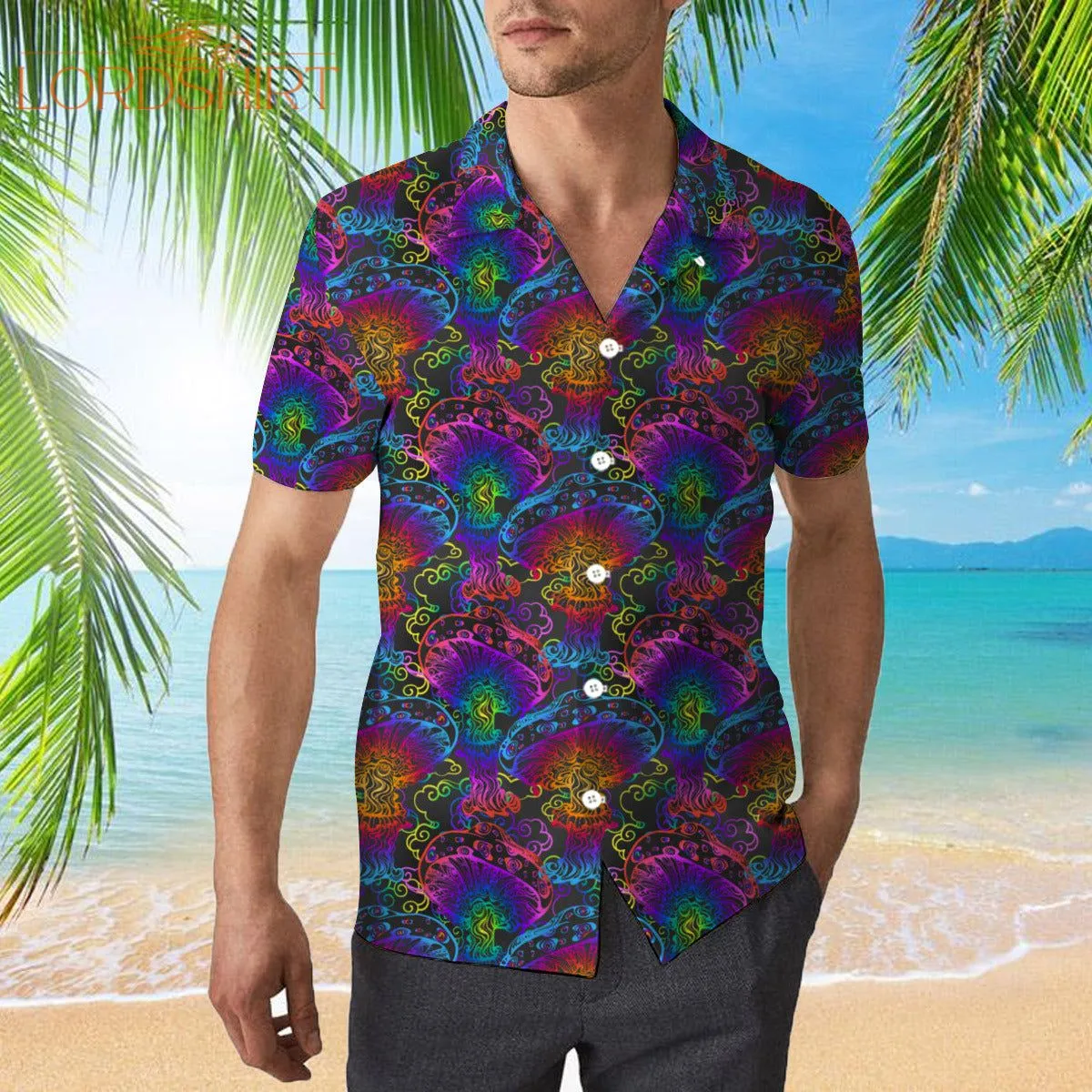 Magic Hippy Mushroom Hawaiian Shirt