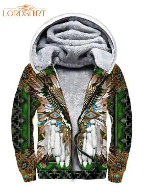 Mandala Owl Native Fleece Zip Hoodie All Over Print