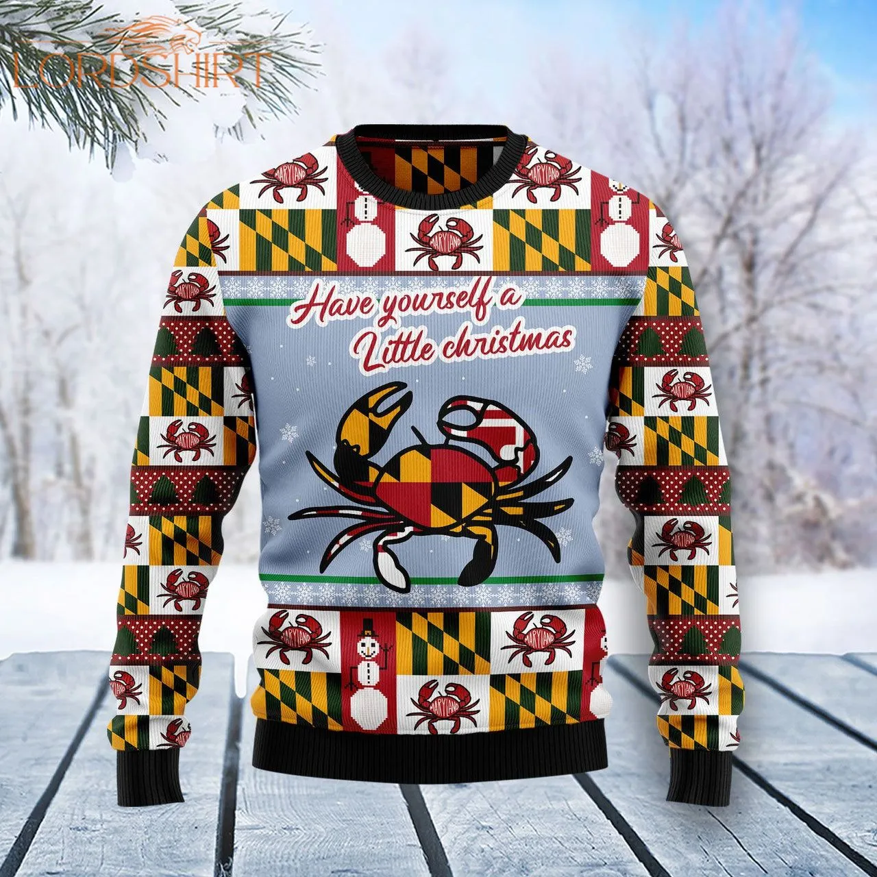 Maryland Symbols Ugly Christmas Sweater