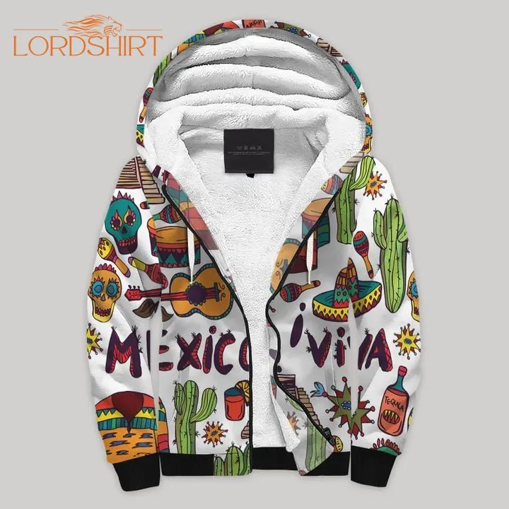 Mexico Blanket Fleece Zip Hoodie All Over Print